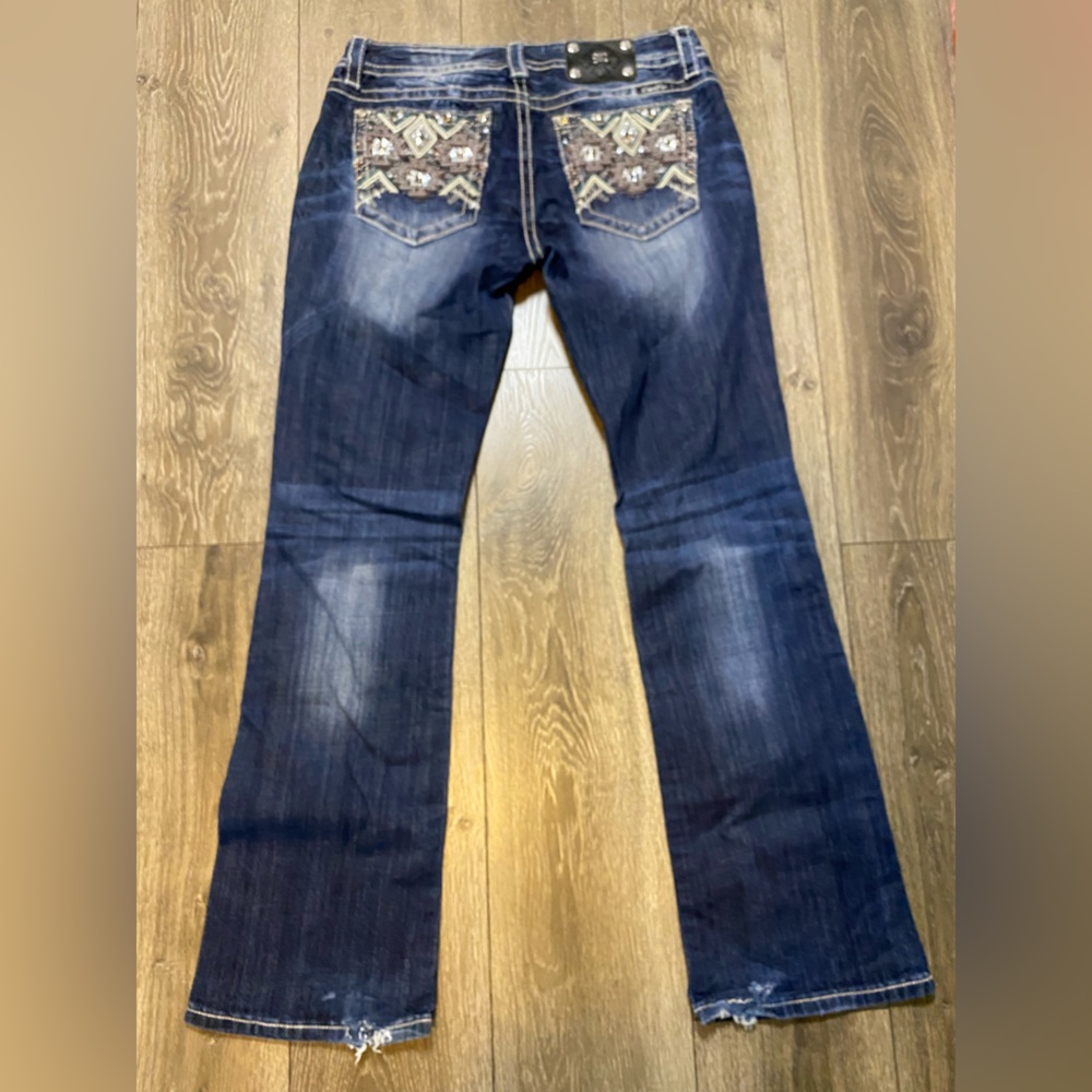 Miss Me Tribal Embellished Signature Boot Cut Y2K Jeans Women’s Size 32
